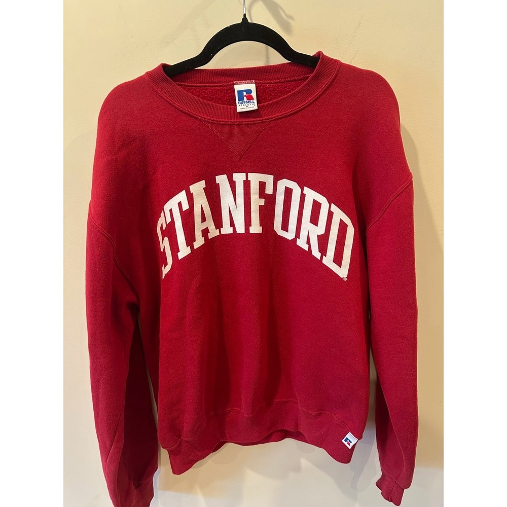 Vintage Russell Athletic Stanford University Sweatshirt Crewneck Red Unisex Sz M